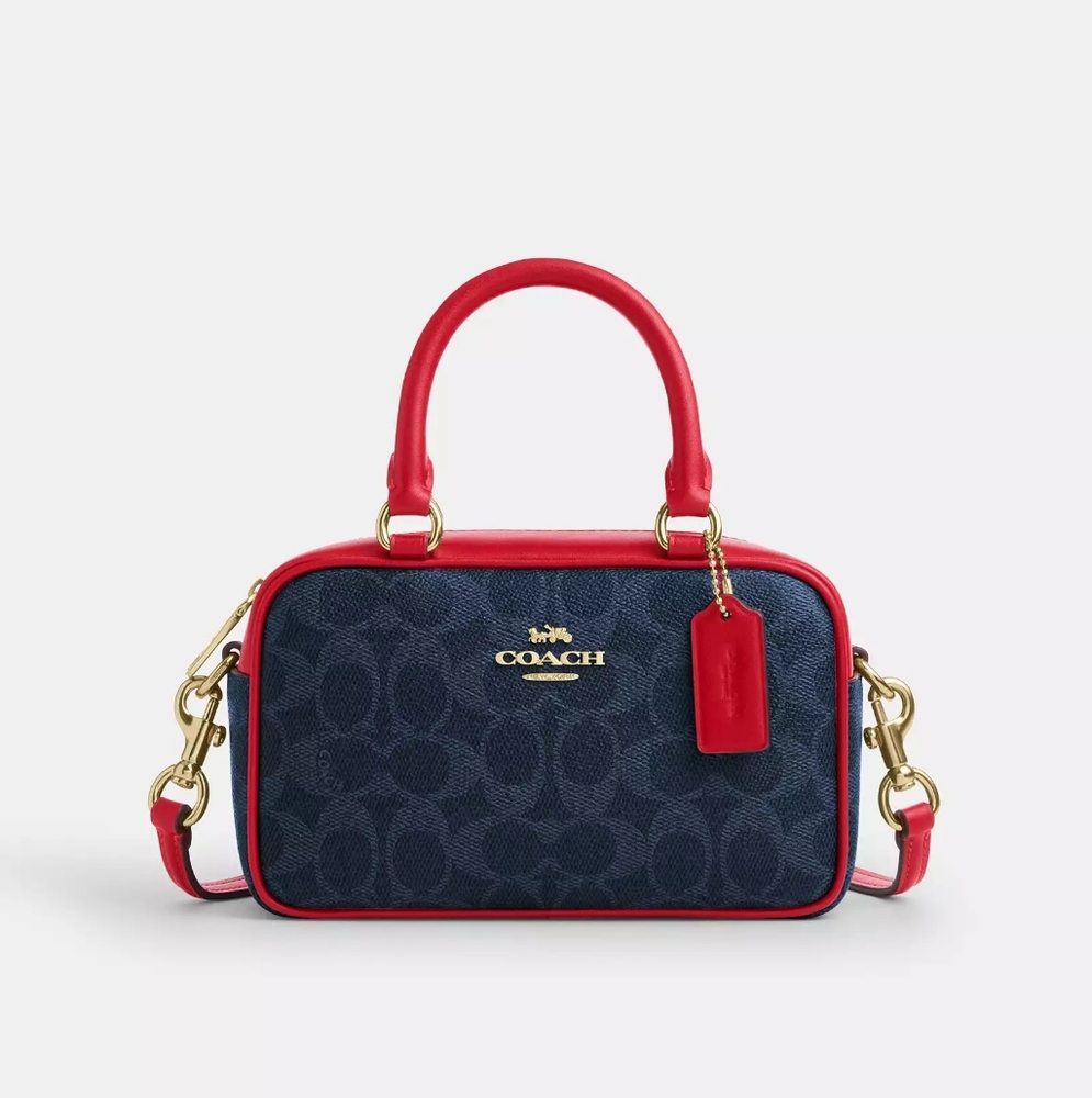Coach Satchel Crossbody Bag In Signature Canvas NWT